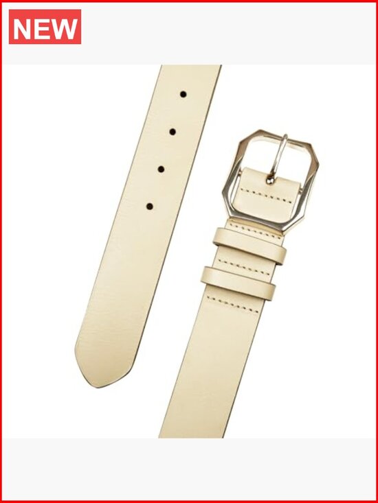 Genuine Buffalo Leather Belt with Gold Buckle, Size Small main image 4